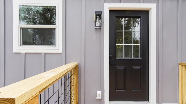a view of front door