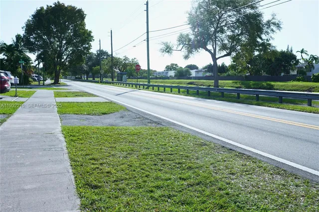 a view of an outdoor space and swimming pool