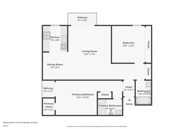$650,000 | 409 Burchett Street, Unit 210, Glendale, CA 91203