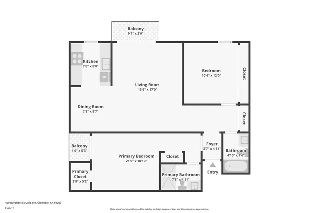 $650,000 | 409 Burchett Street, Unit 210, Glendale, CA 91203