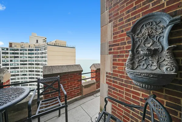 a view of a balcony
