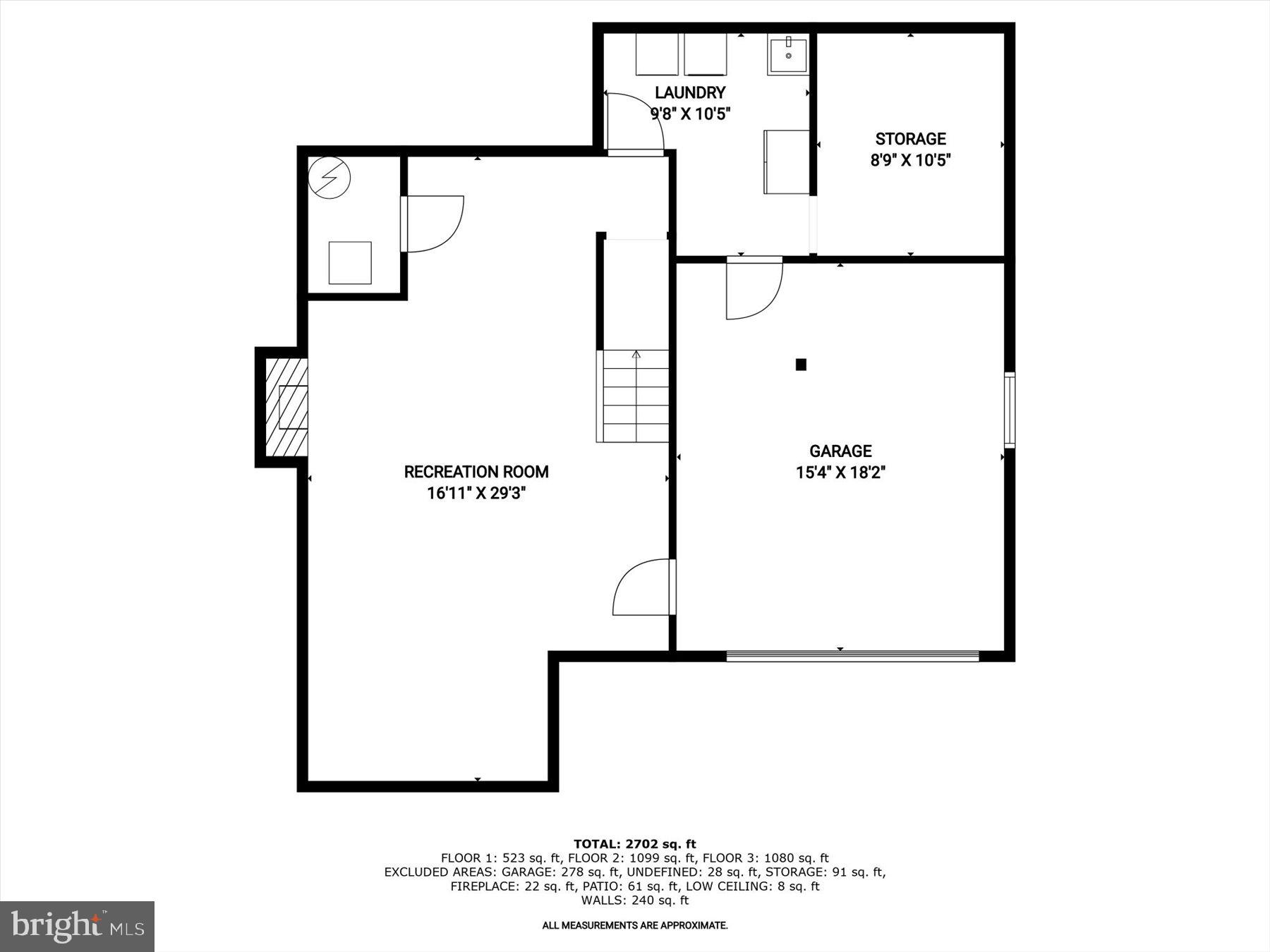 6310 Poe Road Bethesda, MD 20817 - Photo 46 of 46 Basement Floor Plan