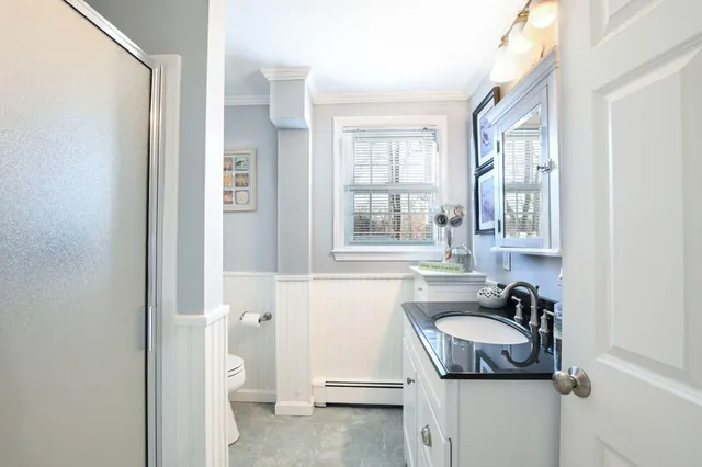 a bathroom with a sink and a tub