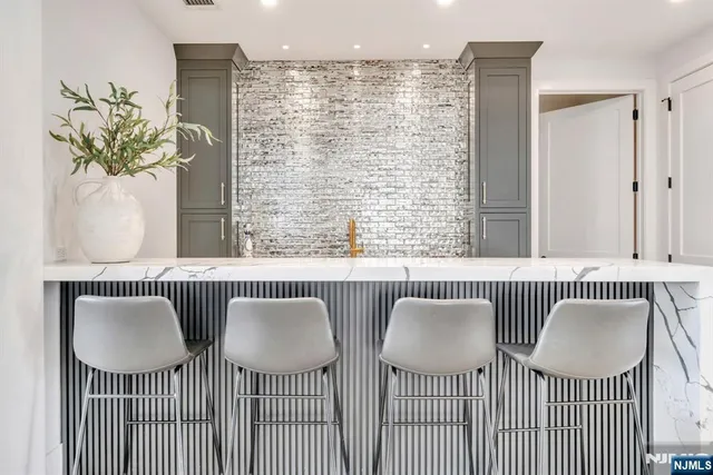 a view of balcony with furniture