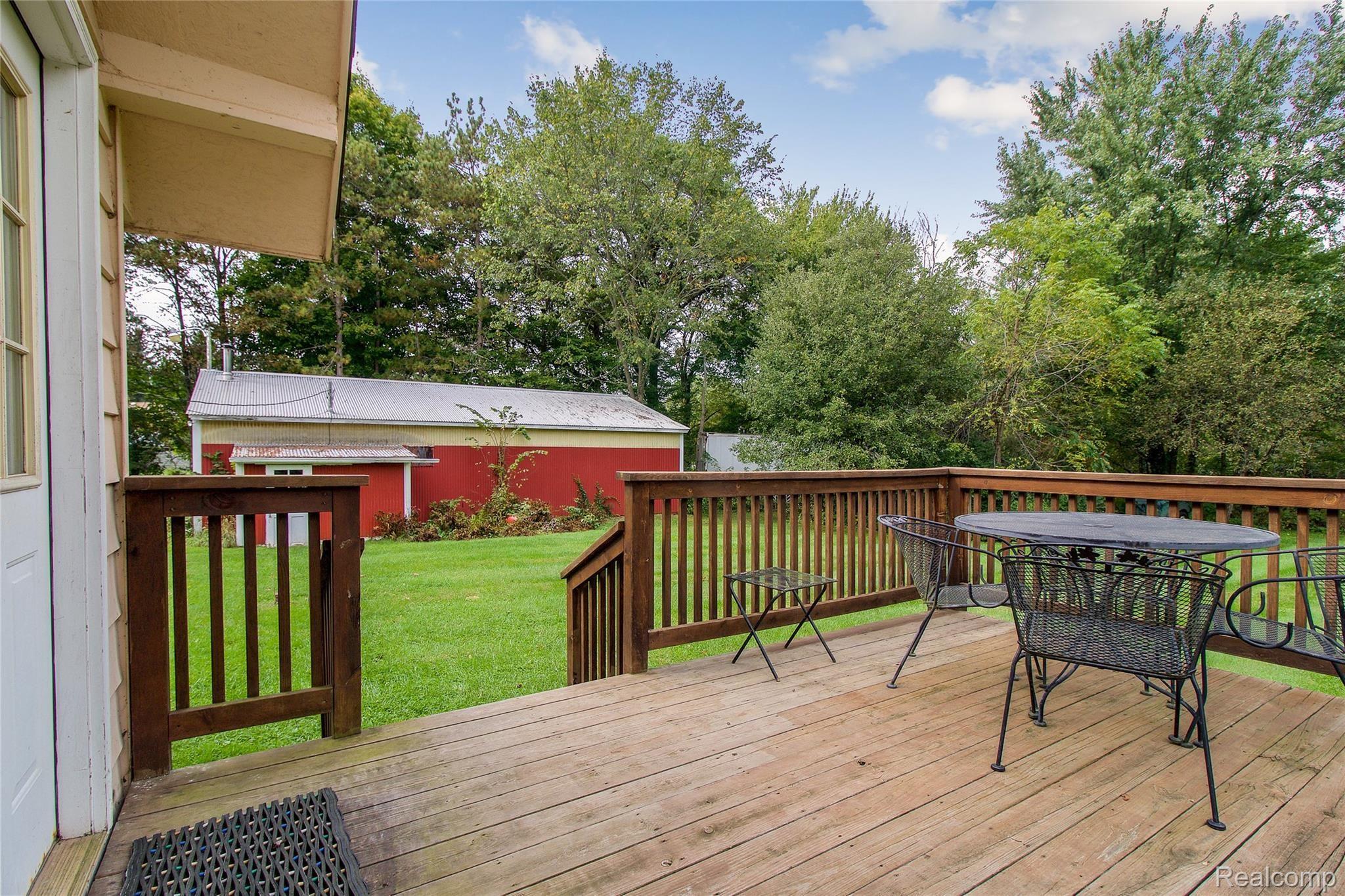 4270 West Commerce Road Milford, MI 48380 - Photo 25 of 30 View from the deck to the barn
