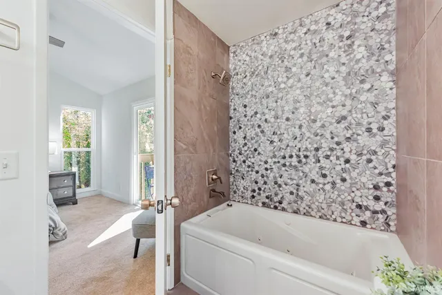 a view of a forest from a balcony