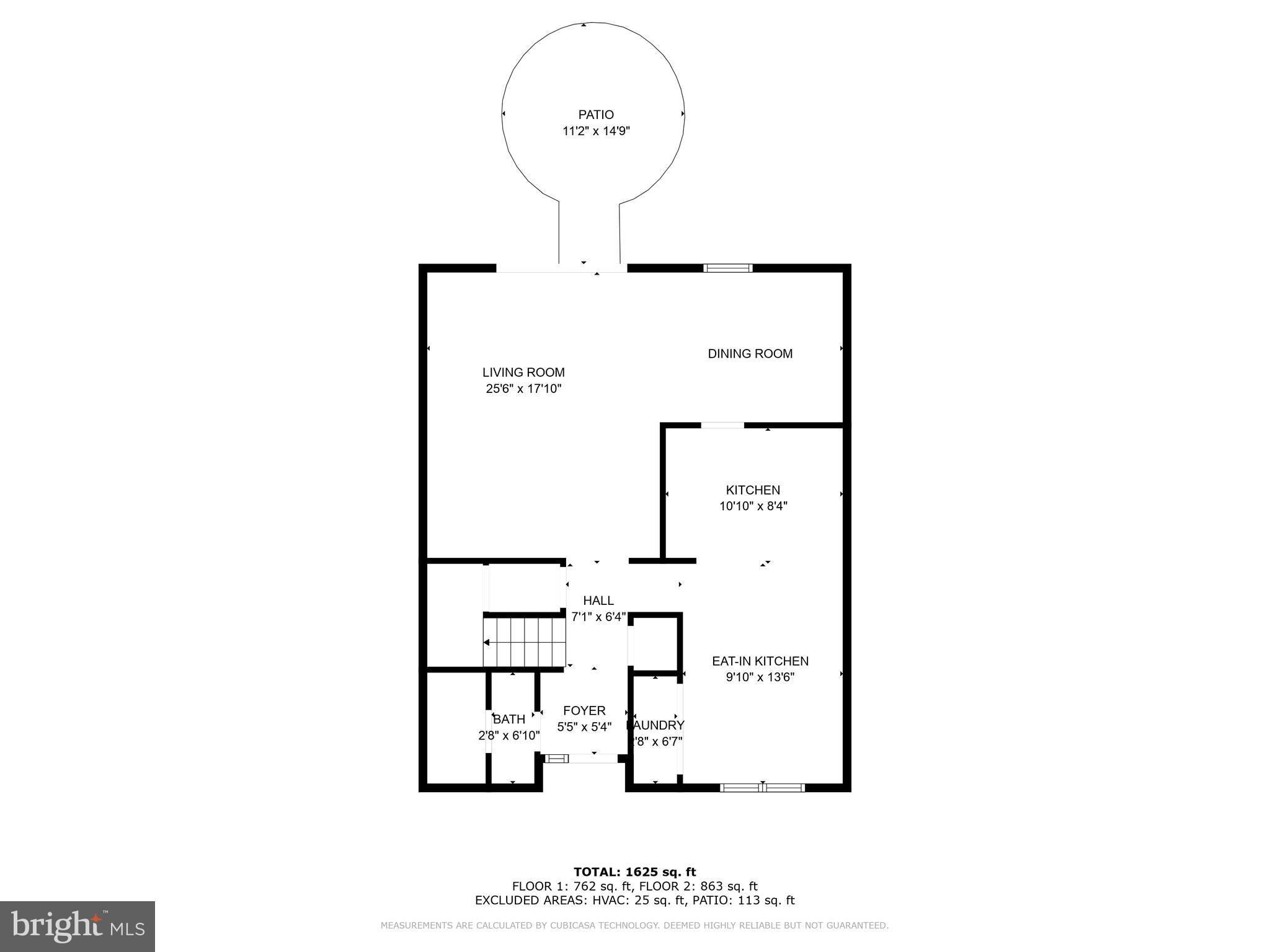 1705 Ivy Oak Square Reston, VA 20190 - Photo 35 of 36 Main Level Floor Plan (Kitchen has bar area)