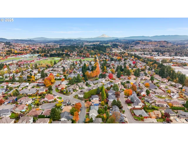 an aerial view of residential building and city view