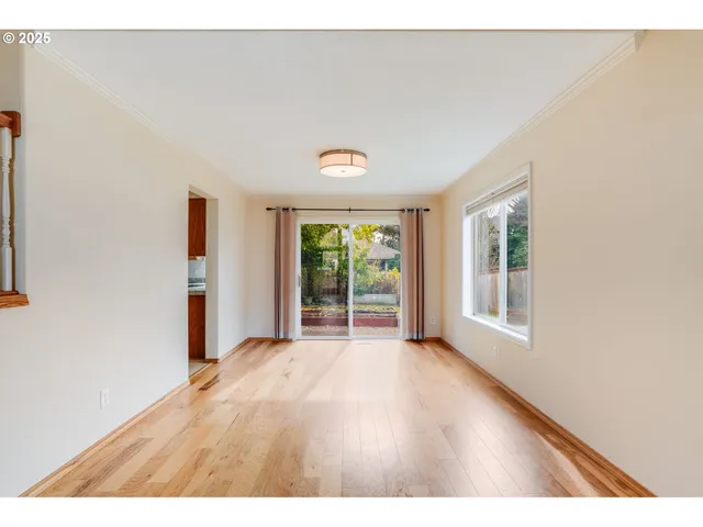 a view interior of a house with wooden floor and windows
