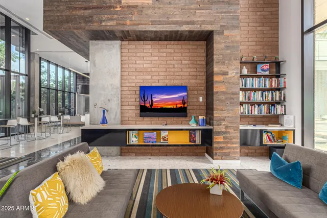 a view of city with tall buildings