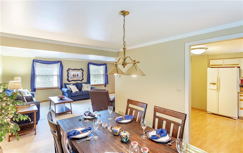8284 Post Road Allison Park, PA 15101 - Photo 7 of 23 Dining room opens to both the living room and kitchen.