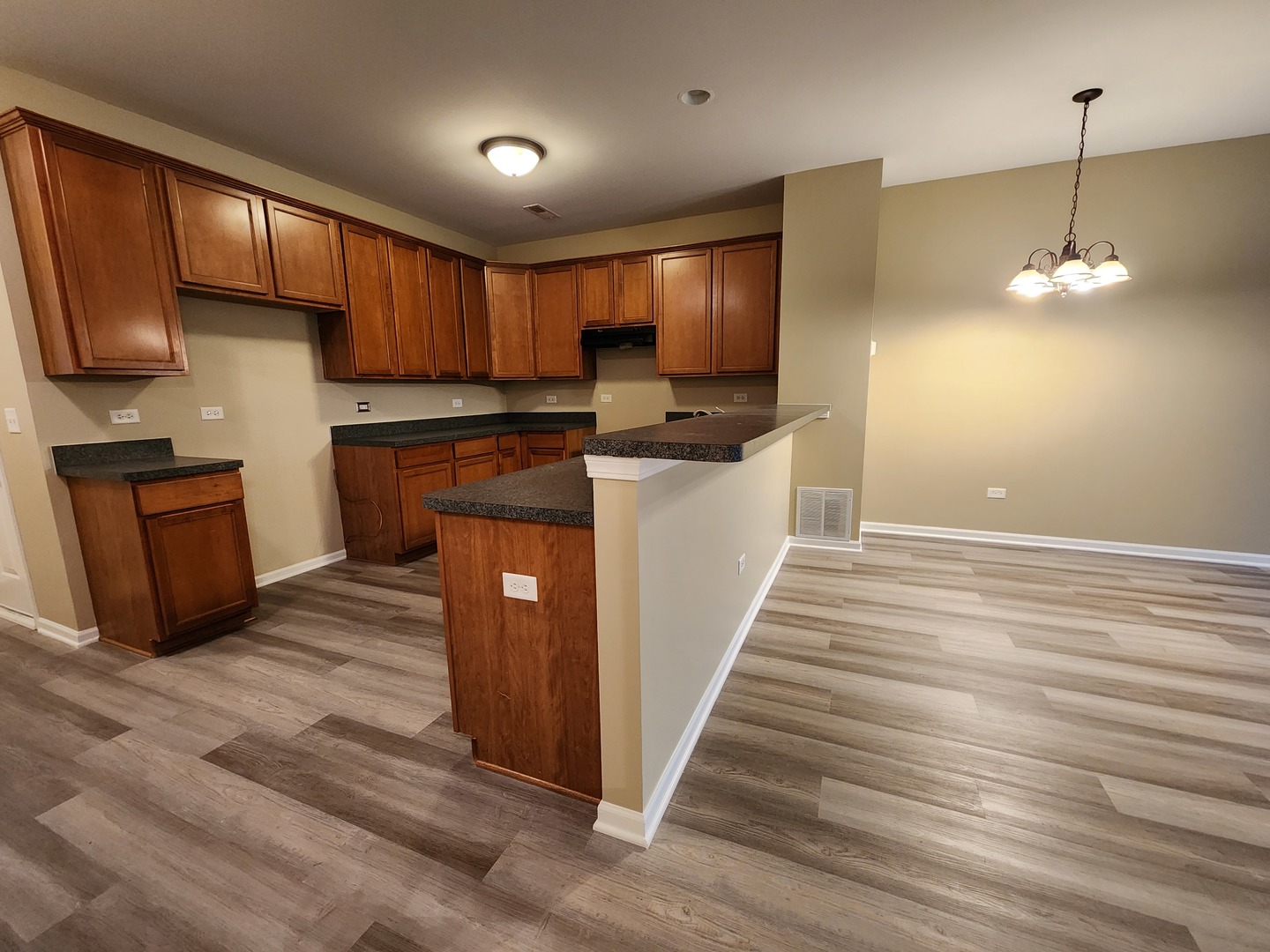 618 Caleb Drive, Unit 618 Ottawa, IL 61350 - Photo 3 of 10 a kitchen with granite countertop a sink cabinets and wooden floor