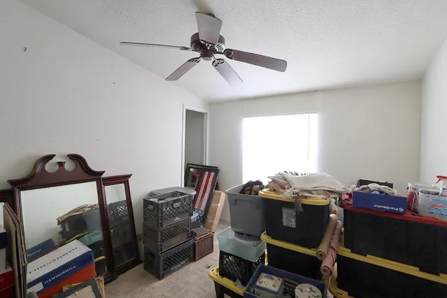 a room with a workspace