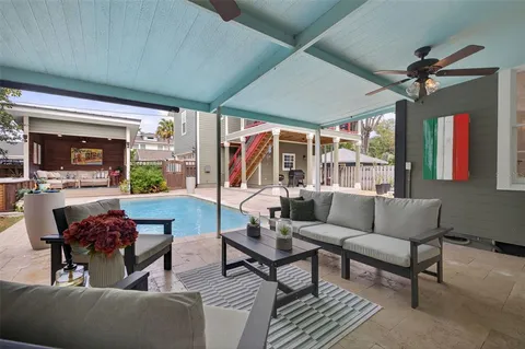 a outdoor space with furniture