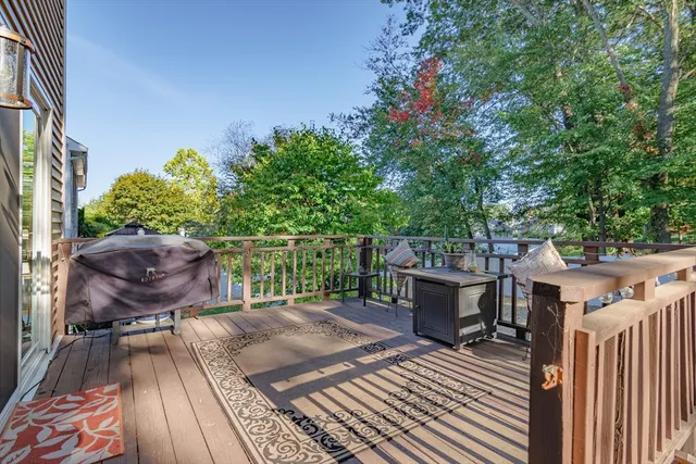 a view of a terrace with furniture