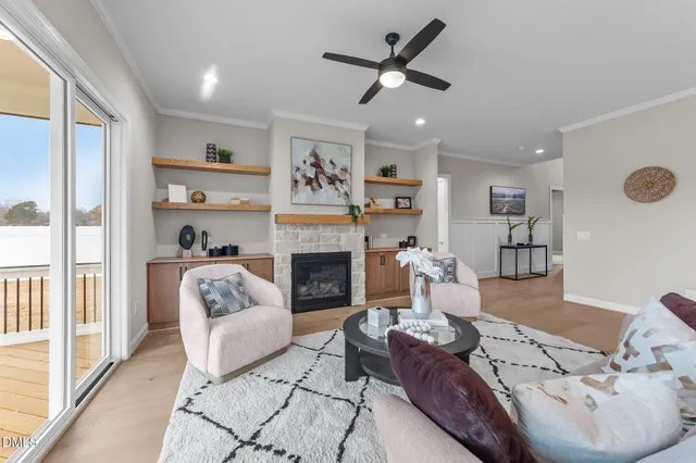 a view of an empty room and closet area