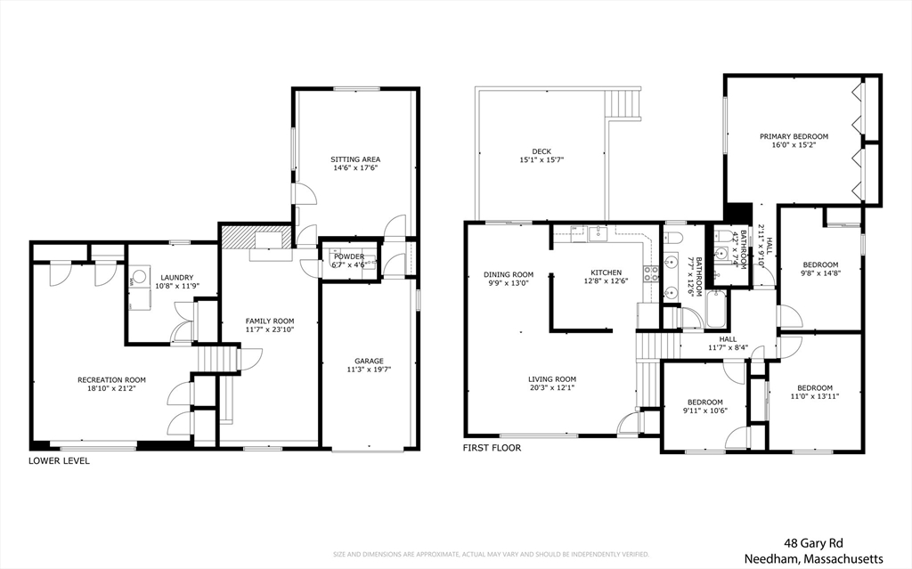 48 Gary Road Needham, MA 02494 - Photo 20 of 20 a picture of a floor plan