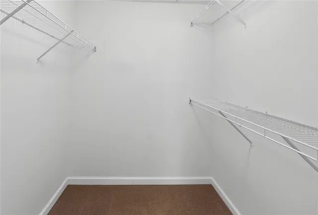 a view of small space with racks on the wall