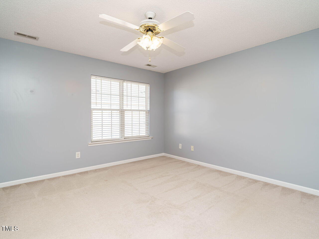 125 Watertree Lane Apex, NC 27502 - Photo 18 of 32 an empty room with windows and chandelier fan