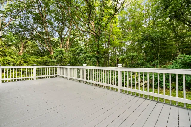 a view of a wooden deck