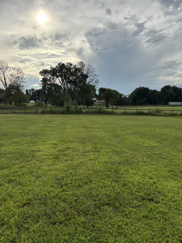a view of an ocean from a yard