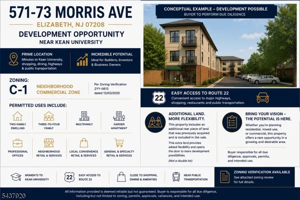 $999,000 | 571-73 Morris Avenue, Elizabeth, NJ 07208