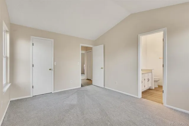 a view of a room with an empty space