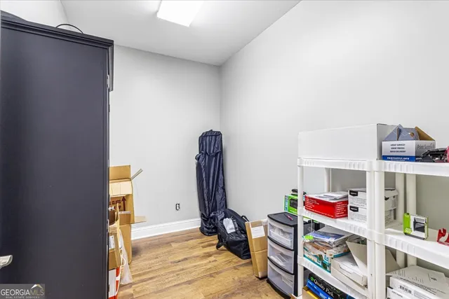 a room with storage and utility