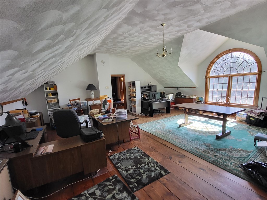 276 Widow Sweets Road Exeter, RI 02822 - Photo 19 of 44 Large 2nd floor office has both interior & exterior access & vaulted ceilings, great light & wide plank floors