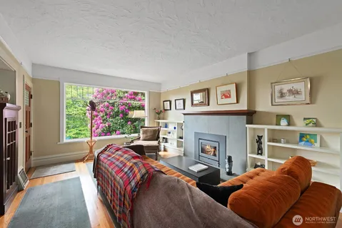 a living room with furniture and a couch