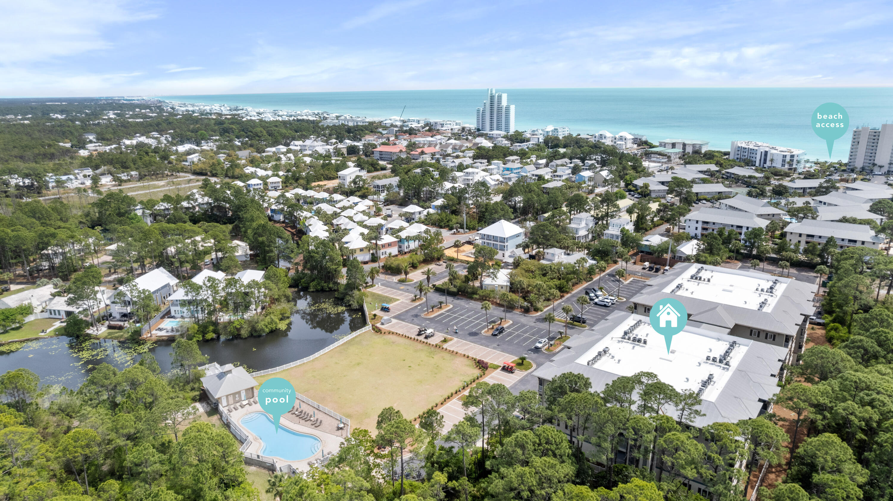231 Somerset Bridge Road, Unit 2305 Santa Rosa Beach, FL 32459 - Photo 31 of 40 an aerial view of residential houses with outdoor space