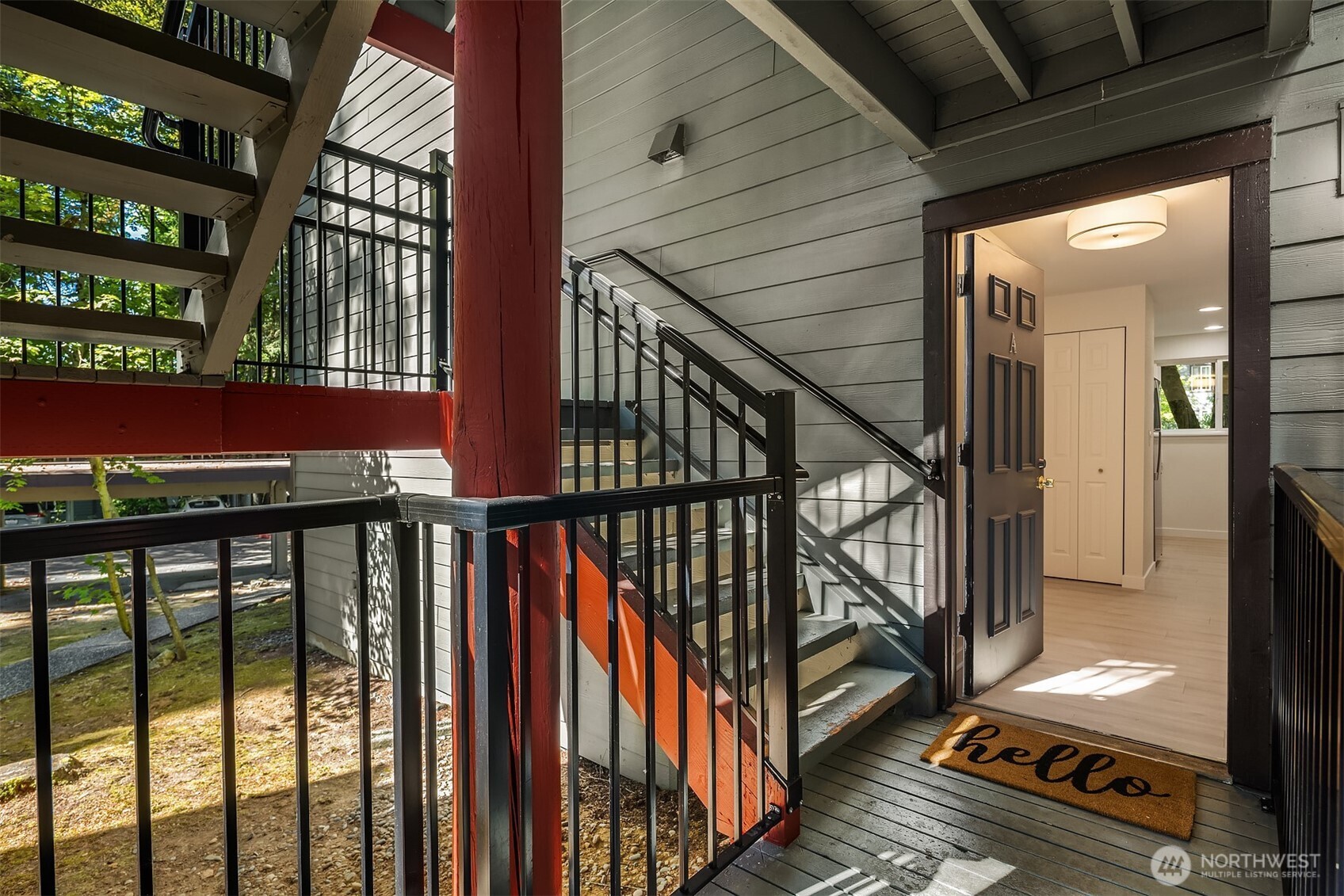 14415 Northeast 30th Place, Unit 22A Bellevue, WA 98007 - Photo 26 of 30 a view of balcony and with staircase
