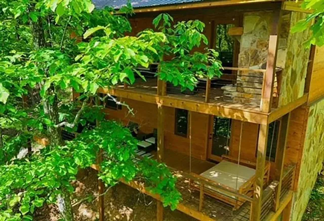 a view of outdoor space with seating space