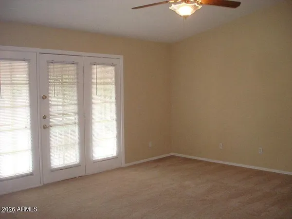 an empty room with a window