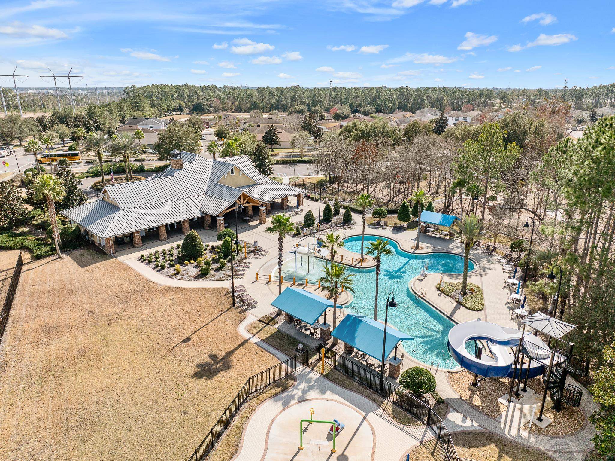 1353 Camp Ridge Lane Middleburg, FL 32068 - Photo 86 of 88 Aerial perspective of suburban area featuring a pool area