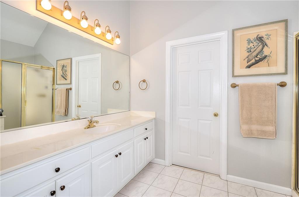 2018 Paper Birch Cove Grayson, GA 30017 - Photo 27 of 48 a spacious bathroom with a double vanity sink mirror and