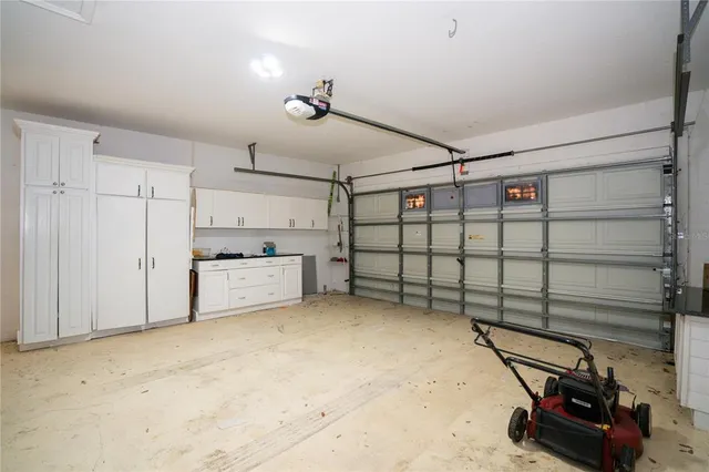 a view of a garage room
