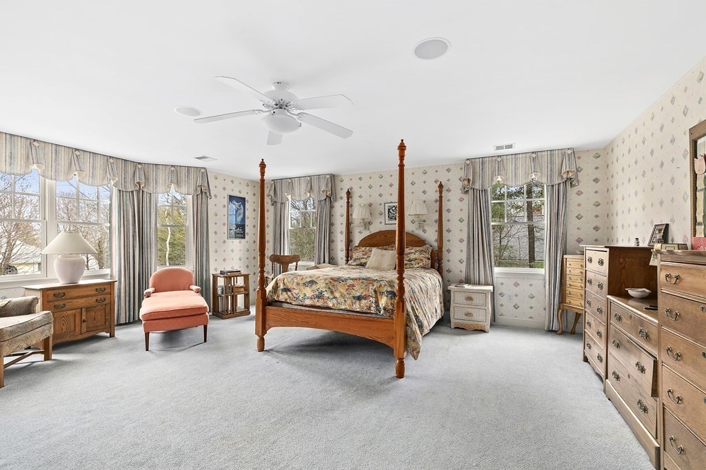 59 Crestview Road Milton, MA 02186 - Photo 11 of 32 a bedroom with furniture and large windows