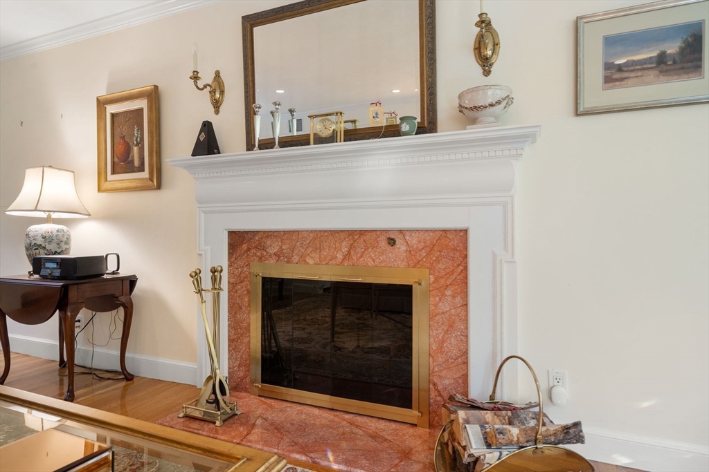 5 Halcyon Road Newton, MA 02459 - Photo 5 of 26 a living room with furniture and a fireplace