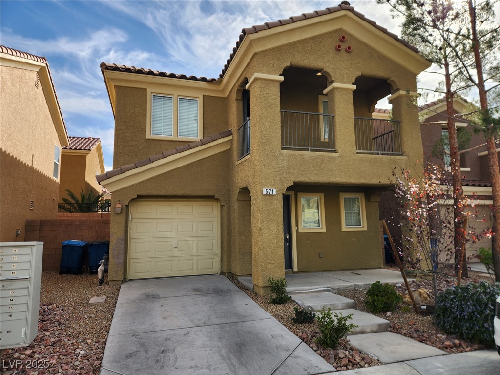 571 Primrose Hill Avenue Las Vegas, NV 89178 - Photo 1 of 28 View of front of home featuring stucco siding, a t