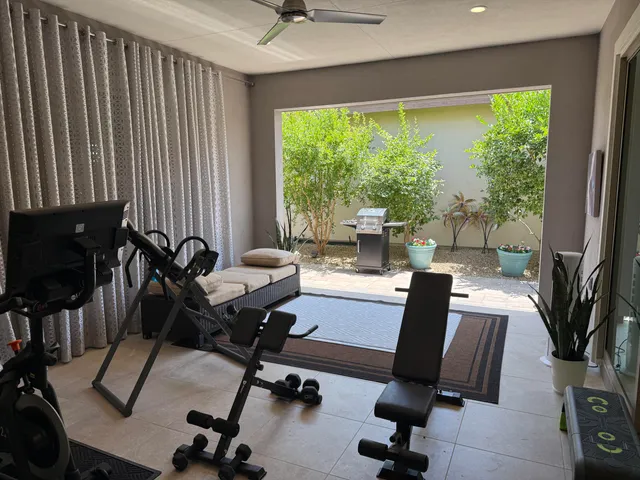 a black white and black black white house with outdoor space