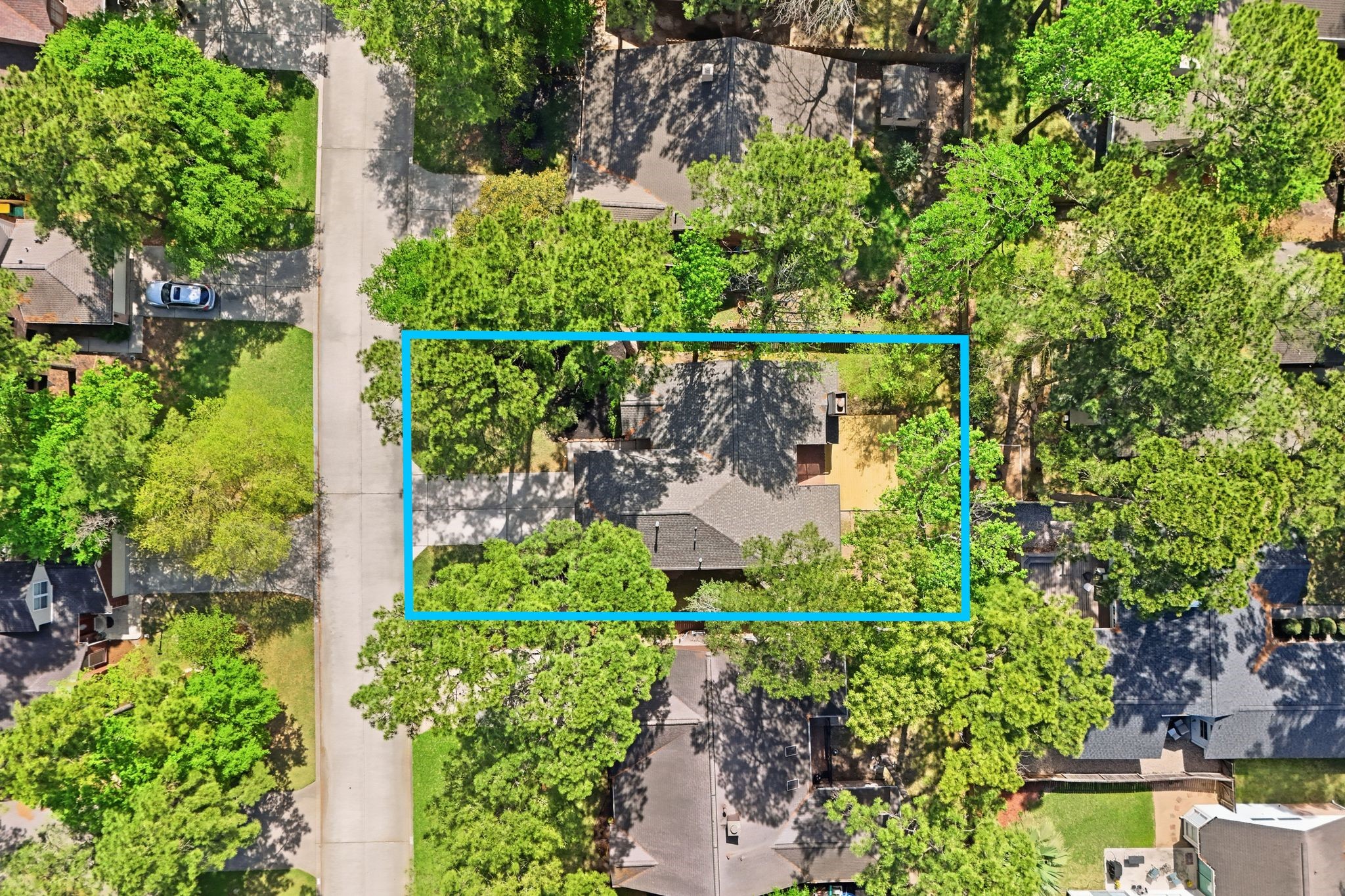 14 Dusky Meadow Place Spring, TX 77381 - Photo 44 of 47 Outline of the lot.