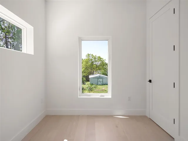 an empty room with a window