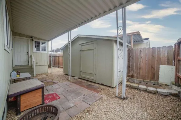 a backyard of a house