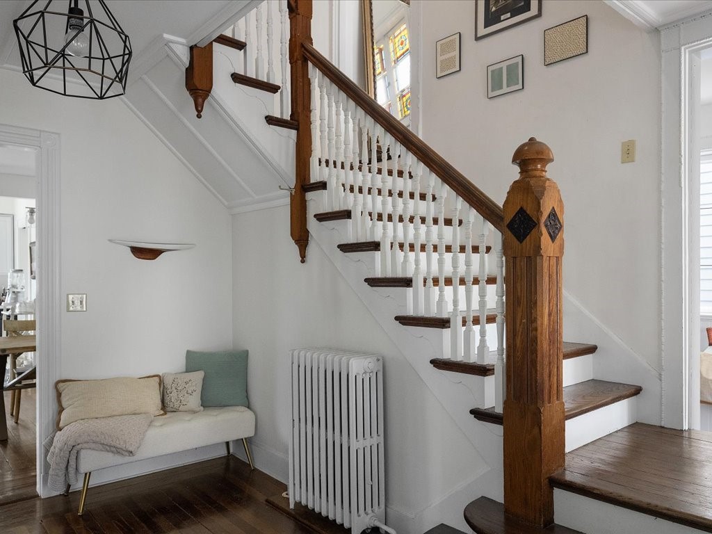 43 Howard Street Newport, RI 02840 - Photo 7 of 30 Front foyer with period staircase