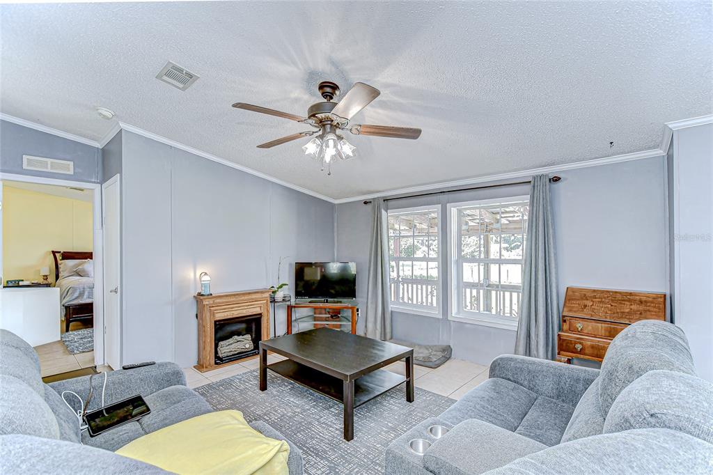 43650 County Road 54 East Kathleen, FL 33849 - Photo 9 of 72 a living room with furniture a fireplace and a flat screen tv