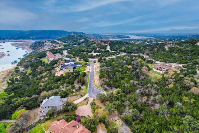 an aerial view of a city