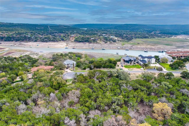 a view of a lake with a mountain