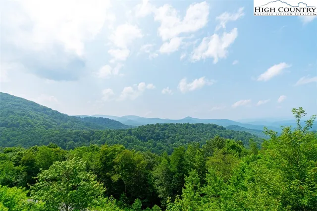 a view of sunset and green space