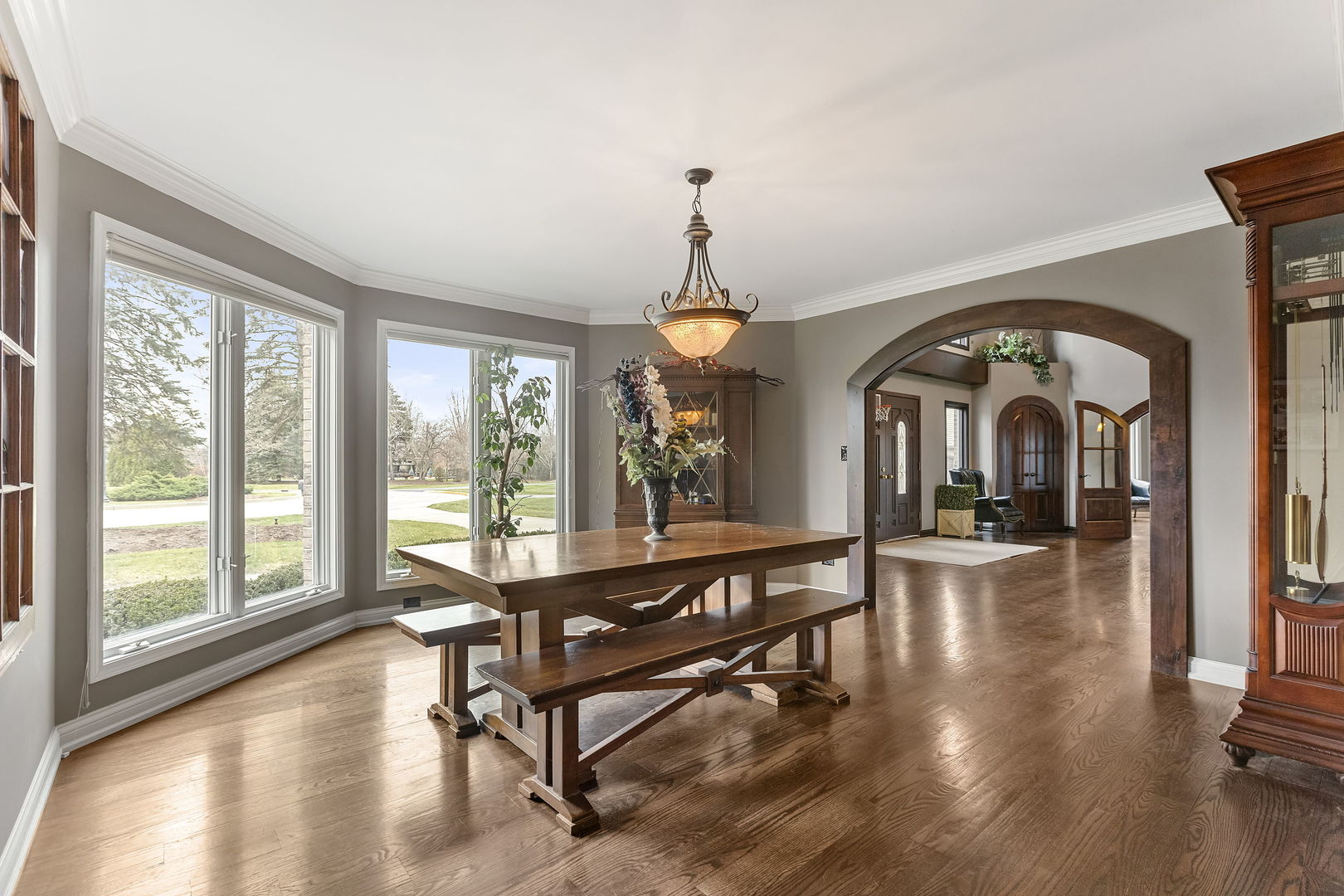 5N259 Wilton Croft Road St. Charles, IL 60175 - Photo 17 of 48 a view of a livingroom with furniture wooden floor windows and a fireplace